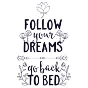 Follow Your Dreams Go Back To Bed